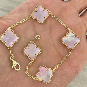 2024 Fashion Clover All-over Bracelet 18k Gold Earrings Necklace. 488q