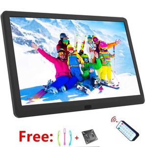 Digital Photo Frames Fashion 15/14 inch Screen LED Backlight HD 1280*800 Digital Photo Frame Electronic Album Picture Music Movie Full Function Good 24329