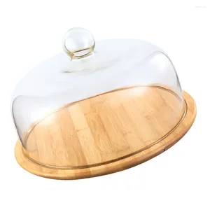 Plates Acrylic Cake Display Tray Decorative Containers With Lids Glass Dessert Storage Rack