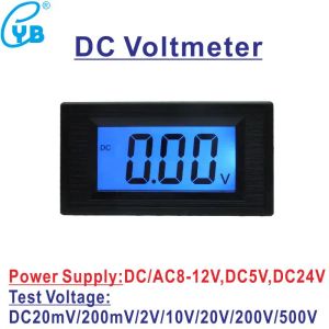 YB5135D LCDデジタル電圧計DC 200MV 2V 20V 200V 500V電圧メーターボルトパネルテスターボルトゲージ電源電源8-12V
