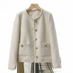 nuova primavera autunno giacca per le donne girocollo trench cappotti di lana giacche corte blazer ufficio signora coreana giacca di tweed soprabito G0RA #