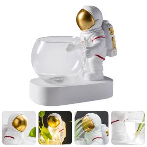 Pflanzgefäße, Weltraumthema, Partygeschenke, LED-Zimmerpflanzen-Glaspflanzgefäße, Hydrokultur-Luftpflanzgefäße, Glas-Astronauten-Blumentopf, nordische Vase