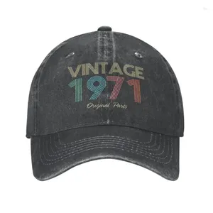 Boll Caps Classic Unisex Cotton Vintage 1971 Original Parts Baseball Cap Vuxen Justerbar Dad Hat For Men Women Sports