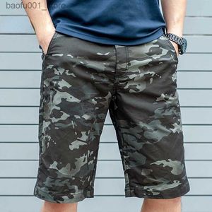 Men's Shorts Summer camouflage mens shorts IX14 outdoor military tactical cargo pants casual loose five point mens jogging sports pants Q240329