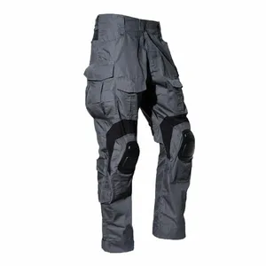 Tactical Camoue Military US Army Cargo Pants Arbetskläder Kampen enhetlig paintball Multi Pockets AirSoft Clothes Kne Pads J0BF#