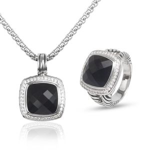 Necklaces Set For Women Jewelry Sets Zircon Women 14mm Pendant Necklace293f