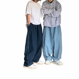 Pantaloni cargo a gamba larga 3XL 2024 Jeans larghi streetwear Nuova primavera estate Pantaloni da uomo coreani Fi larghi e dritti Marchio di abbigliamento N0lc #