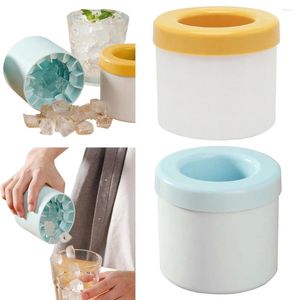 Baking Moulds Silicone Ice Bucket Cup Mold With Lid Cube Trays Press Type Easy-Release Whiskey Beer Freeze Maker Accessories