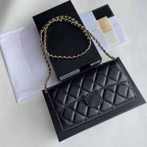 Quilted Lambskin Chain Bag Classic Vintage diamond grid Designer bags caviar Crossbody cowhide luxury Purse shoulder bag Handbag Envelope Bag on chain