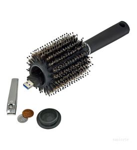 Secret storage boxs Hair Brush Black Stash Safe Diversion Secret Security Hairbrush Hidden Valuables Hollow Container Roller comb 6345435