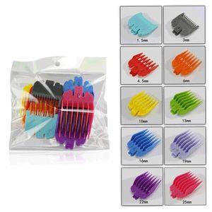 10st hår Clipper Limit Comb Guide Limit Comb Trimmer Guards Attachment 3-25mm Universal Professional Hair Trimmers Colorful