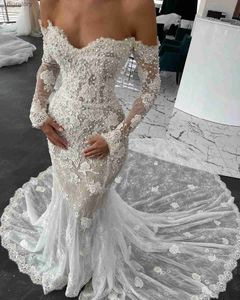 Urban Sexy Dresses 2023 Elegant Mermaid Wedding Sweetheart Beads Appliques Lace Bridal Gowns Custom Made Sweep Train Vestidos De Novia yq240329
