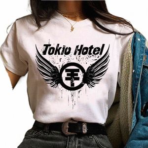 Tokio Hotel Top Women Anime HARAJUKU Funny T Shirt Female Anime Y2K Odzież J0ZP#