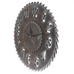 Väggklockor klocka vintage rumsutrustning industriell mantelepiece levande hängande steampunk tyst rustik metall dekaler dekor dekorera