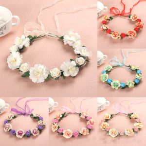 Flower wreath headwear hair accessories seaside vacation headwear bridal bridesmaid accessories