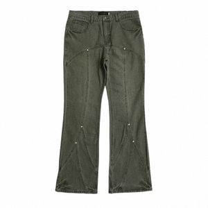 Y2K High Street Wed Straight Men's Jeans Pants Pantales Hombre Baggy Unisex Denim Trousers Overdized Pocket Cargos H7RR#