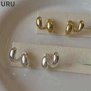 Studörhängen Trendiga smycken 925 Silver Needle Sweet Korean Temperament Metal for Women Party Gifts Design Ear Accessories
