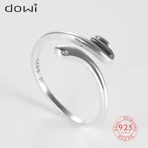 Cluster Rings Dowi 925 Sterling Silver Fashion Snake Animal Ladies Open Ring Jewelry For Women Men Birthday Gift Wholesale Price 2024