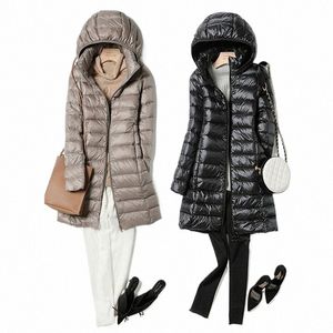 X-lg feminino escritório senhora chapéu destacável puffer jaquetas 2023 nova chegada outono inverno pato branco para baixo casaco quente s6pj #