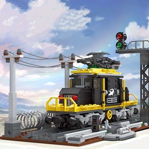 Locomotive Steam Train Track High Speed Railway Express Model Building Blocks Toys Christmas Halloween Gift