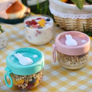 Storage Bottles 20 Oz Yogurt Jars Leakproof Overnight Oats Oatmeal Salad With Lids Smoothie Prep Containers Cups For Food