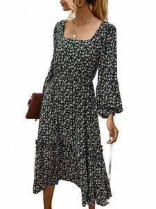 Женское платье Lg Dr на осень-зиму с рукавами LG, элегантное женское платье с квадратным воротником, вечерние платья 2024, черная одежда для женщин, M7R9 #