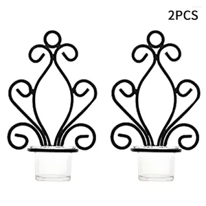 Candle Holders 2pcs El Vintage Festival European Style Craft Party Home Decor Wall Sconce Swirling Hanging Candlestick Wedding