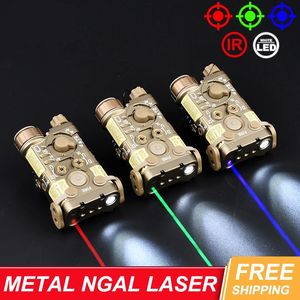 NGAL Versione in metallo Punto rosso verde Puntatore laser IR Puntatore per armi Luce stroboscopica Airsoft Tattico Misura 20mm