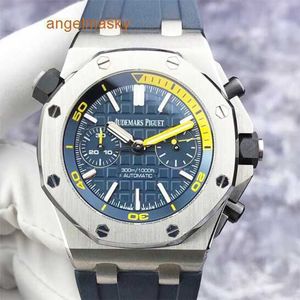 AP Iconic Wristwatch Royal Oak Offshore Series 26703ST Mens Watch Blue Dial Yellow Diving Ring 42mm Automatic Mechanical Watch
