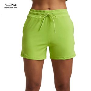 Lu Women's Shorts Mens Shorts Mermaid Curve Quick Drying 12 Colors Short 3 Front Pocket