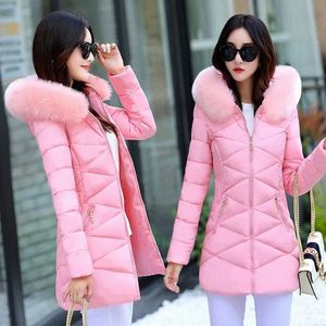 2022 New Women Hot Sale Hooded Zip Down Padded Jacket Women Winter Warm Thick Cott Coat Korean Loose Plus Size 4XL Lg Parka j9xA#