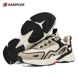 Baasploa Lightweight Running Shoes For Men Mens Designer Leather Casual Sneakers Lace Up Male Outdoor Sports Shoe Tennis 240318