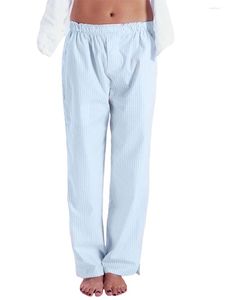 Kobiety Pants Women Confy Casual Pajama Y2K Striped Print Dripstring Palazzo Lounge szeroka noga