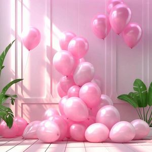 Dekoracja imprezowa 110pcs Zestaw 18 cali różowe balony lateksowe 1PC na urodzinowy balon