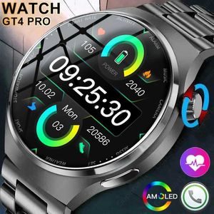 Relógios de pulso 2024 Novo Mens Smartwatch Full Circle AMOLED Touch Screen Bluetooth Talk Womens Smartwatch Impermeável Sports Fitness Watch + Box 24329