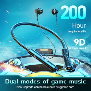 Earphones NEW 200Hours Playback Wireless Headphones Bluetooth Earphones Sports Waterproof Headset For Apple Xiaomi Huawei No Delay Earbuds