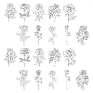 Gift Wrap 20Pcs Scrapbook Stickers Vintage Plants Water Bottle Diary Letters DIY Rose Decals