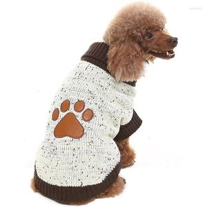 Dog Apparel Clothes Cosy Turtleneck Sweater Autumn Winter Comfortable Fashion Cute Pattern Pet Pullover Puppy Knitwear
