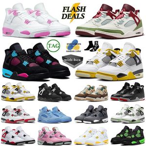 nike air jordan 4 j4 retro jump man 4 jordams 4 jordab 4 jordan4s 2024 Top With Box Basketball Shoes Thunder Sail Black Cat Men Women Trainers Sneakers 【code ：L】