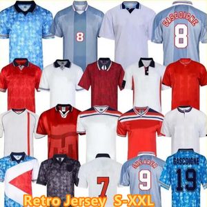 Retro-Trikots 1982 1986 1998 2002 Sheey EnGlANDs Gerrard Scholes Owen 1994 Heskey 1996 Gascoigne Vintage klassisches Fußballtrikot