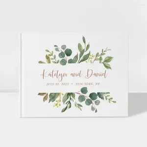 Party Supplies Rustic Wedding Guest Book | Greenery Guestbook Rose Gold 50 Sheets of Paper Color Choices tillgänglig Design: A025