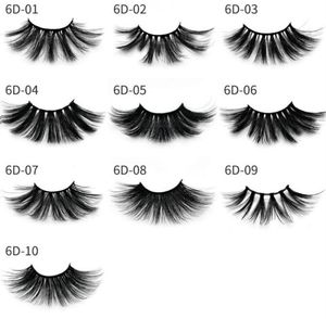 Top 6D 25mm Eyelashes 100 Volume Natural Long Hair 3D Mink False Eyelashes Extension Fake Lash Makeup Mink Eyelashes Pack8808558