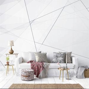 Wallpapers papel de parede fundo parede moderna minimalista linha geométrica padrão tv mural sala de estar