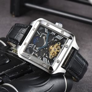 Herren- und Damenuhr, quadratische Tankuhren, Designer-Diamantuhren, Automatikwerk, Edelstahlarmband, Saphirglas, wasserdichte Armbanduhren #2345