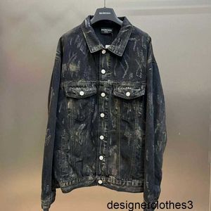 Высококачественная семейная джинсовая куртка с эффектом потертости в парижском стиле от Designer B, свободная джинсовая куртка унисекс LKOK