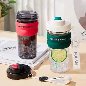 Water Bottles 630ML High Quality Tritan Material Sport Bottle With Stainless Steel 304 Filter Portable Durable Gym Fitness Shaker