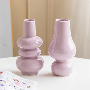Wazony fioletowy ceramiczny wazon Nordic Classic Kwiat Układa