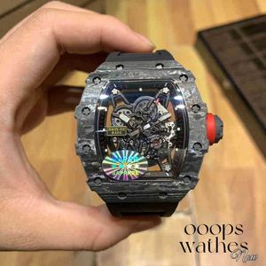 Mens Watch Designer Relógios Movimento Automático Luxo Negócios Lazer Oco Tecnologia De Fibra De Carbono Atmosph