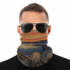 Halsdukar skriket edvard munch magiska halsduk nacke ansikte mask mode varmare konstnär sömlös bandana dammtät huvudkläder cykling vandring