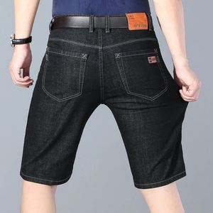 Summer Thin Denim Shorts For Men Good Quality Shorts Jeans Men Cotton Solid Straight Jeans Shorts Male Blue Casual Jeans Size 40 240327